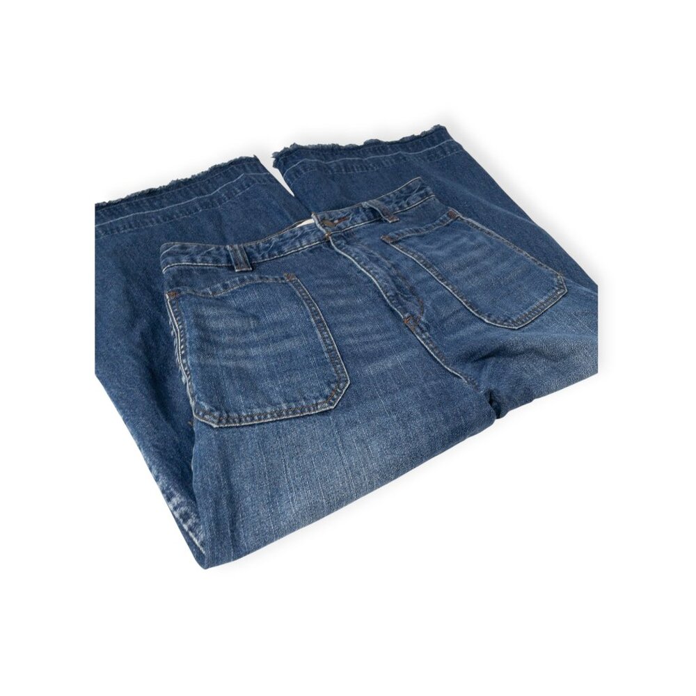 We The Free Dawn to Dusk Ultra High Rise Flare Jeans SZ 28 Patch Pocket Crop - Picture 14 of 16